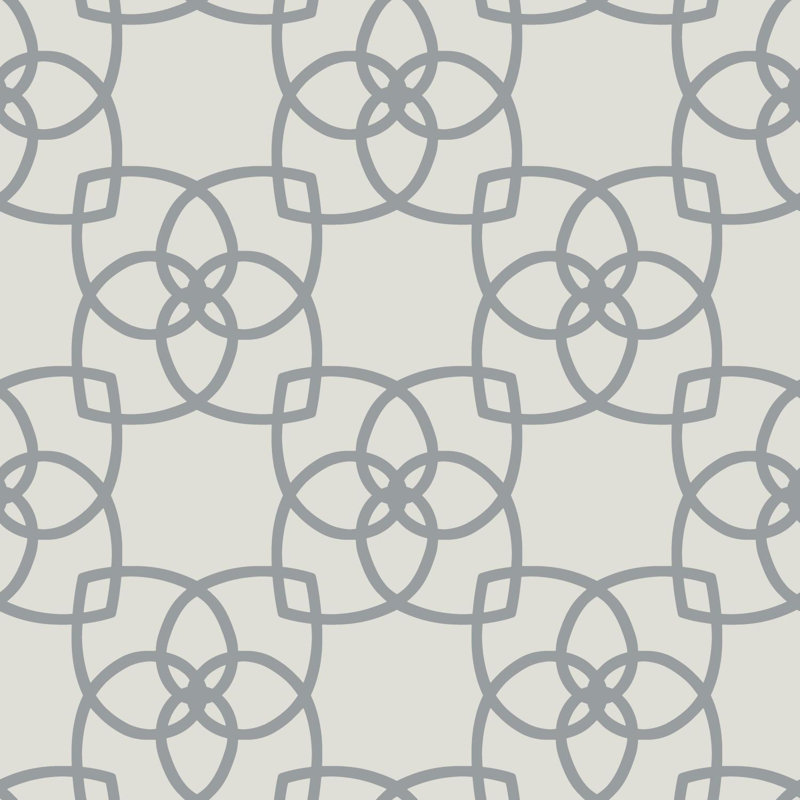 Rouleau de papier peint L 33 pi x l 21 po Serendipity Dazzling Dimensions, Gris pâle / argent métallique