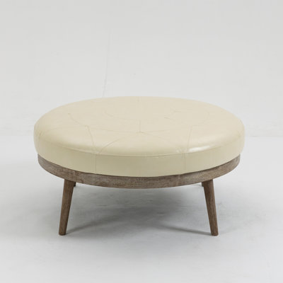 Repose-pieds en cuir Joevanny Vegan