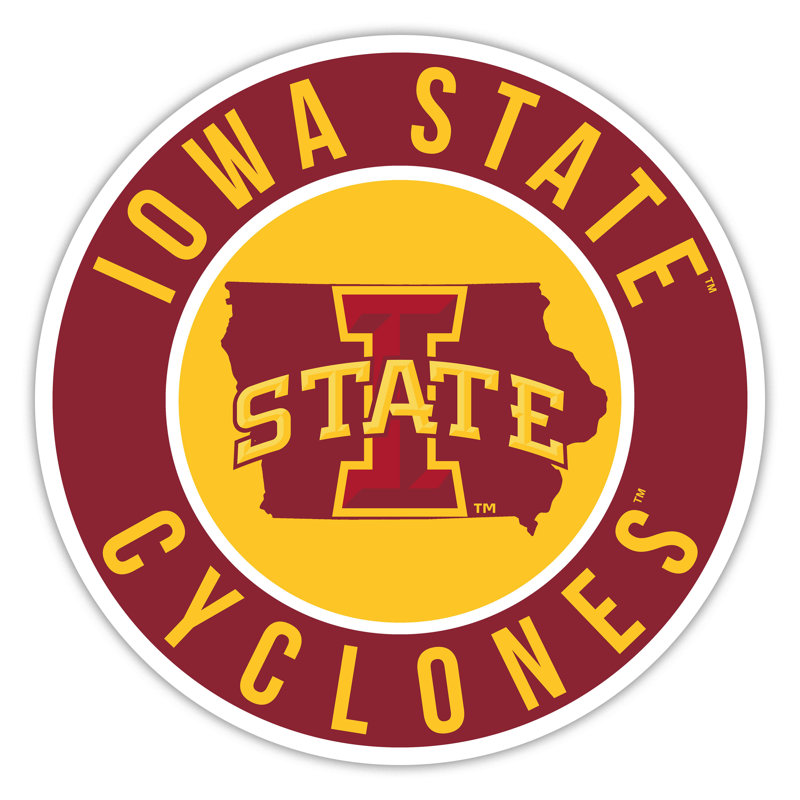 Iowa State Bright Line - 16" Circle With State