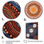 «Native Circular Dot Art Compositions», reproduction d'art sur toile-254725299-254725310