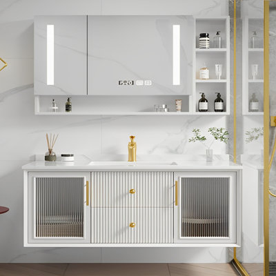 Armoire de salle de bain légère et luxueuse