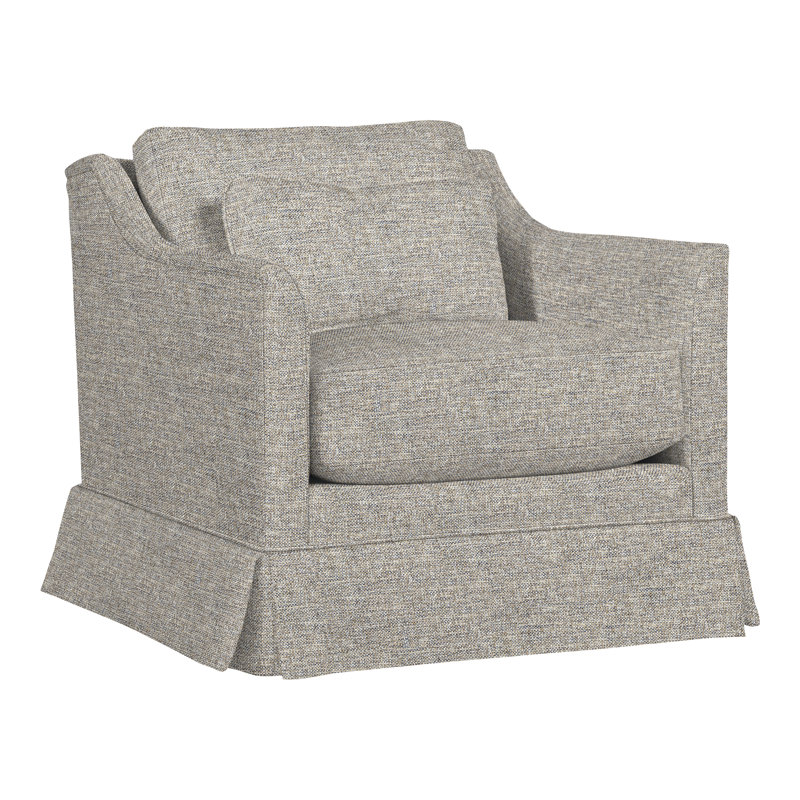 Newlin Linen Sunbrella® Boucle Cotton Armchair, Impala Storm