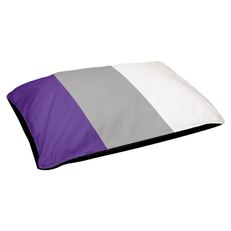 Coussin d'intérieur New York, Moyen (l 40 po x P 30 po x H 6,5 po), Mauve / Gris / Blanc