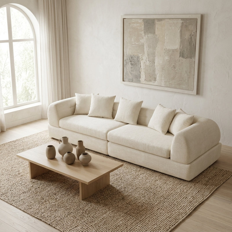 Canapé modulaire 104 po Cloud, Blanc