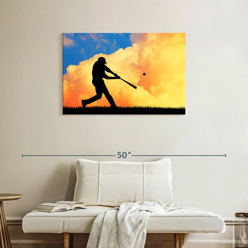 Sireci Baseball At Sunset, 24" H x 36" W