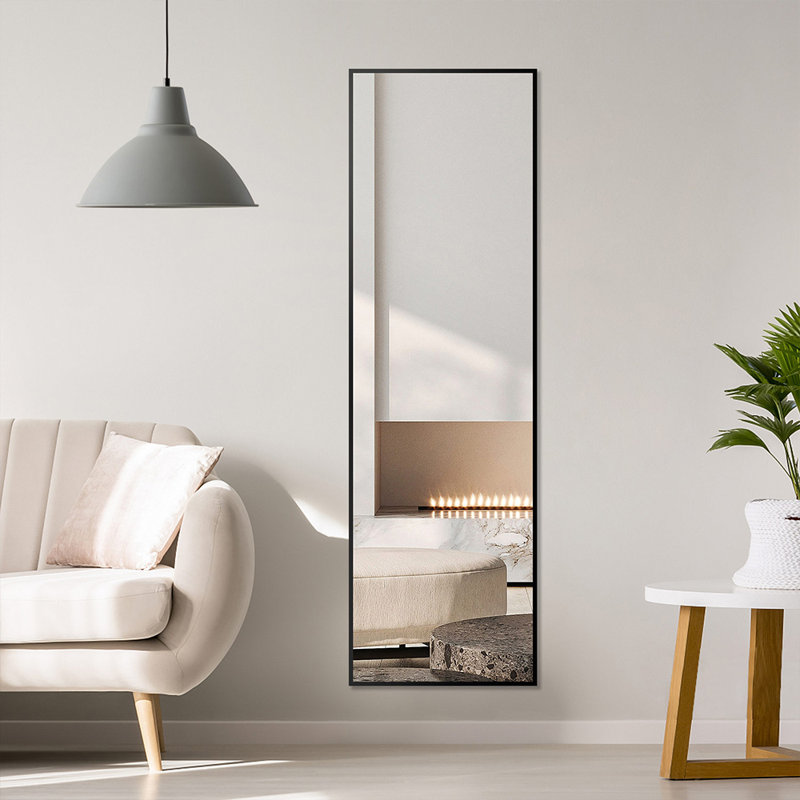 Metal Rectangle Mirror, Black