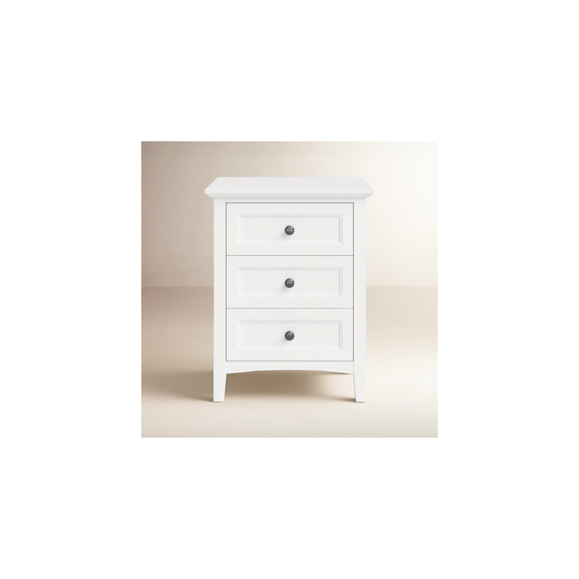Renee 3 - Drawer Nightstand, White