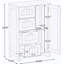 Armoire de rangement autoportante avec tablettes réglables