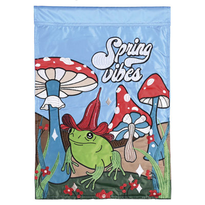 Drapeau champignon Spring Vibes 13 x 18