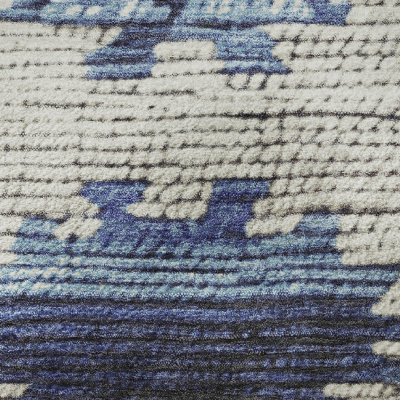 Tapis tribal de qualité supérieure lavable à la machine Tiana, Rond 8 pi