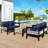 Outdoor Furniture With Waterproof Cushions - Iron Frame & Multi Frame, Water- For Terraces-1162405085