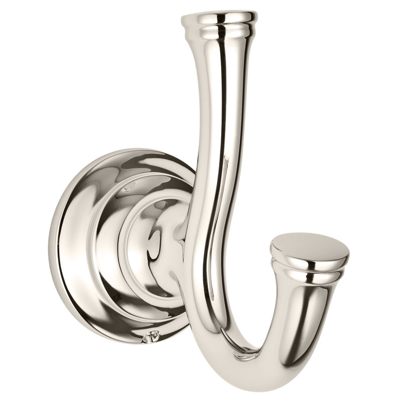 Delancey Wall Mounted Robe Hook, Polished Nickel