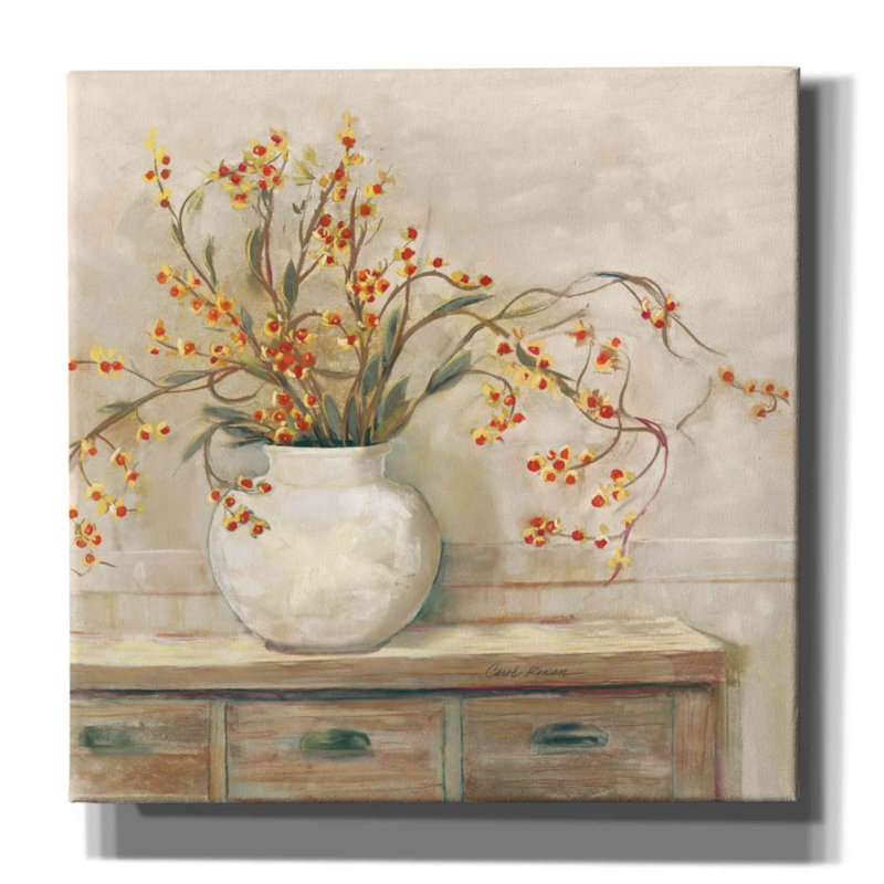 «Glafira Nancy Bitterweet Neutral Sq On Canvas» par Carol Rowan, H 12 po x l 12 po x P 0,75 po