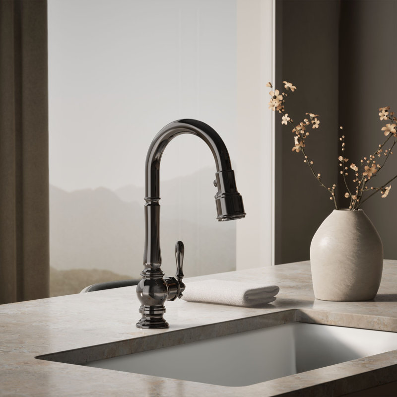 Artifacts® Pull Down Bar Faucet with Accessories, Oil-Rubbed Bronze