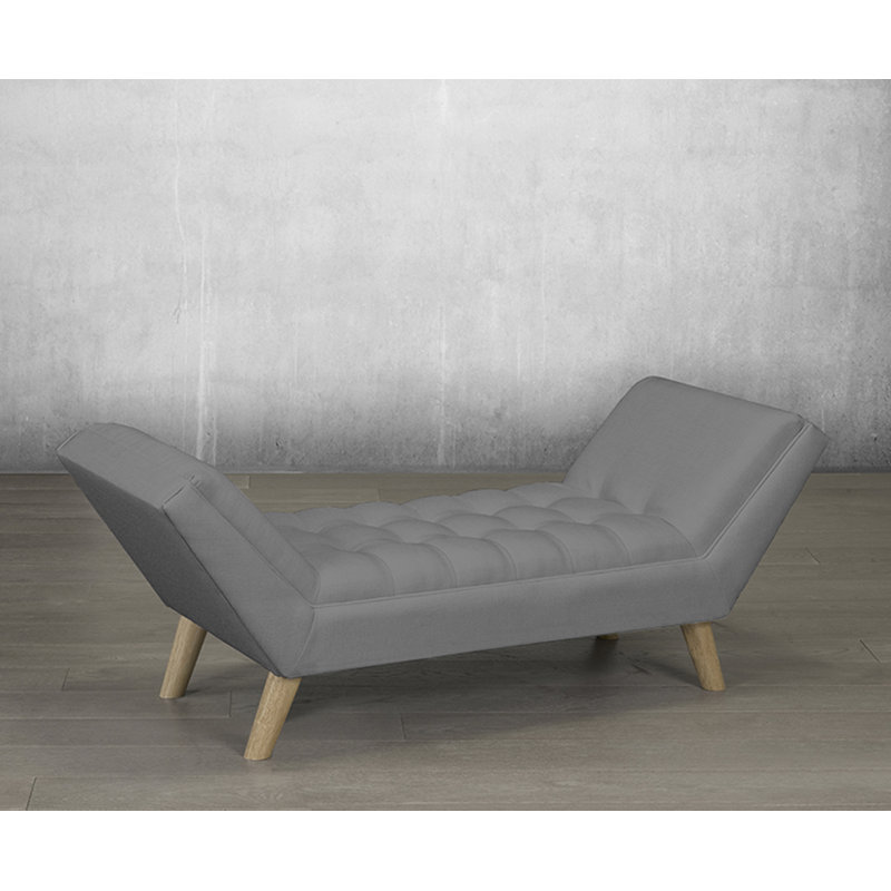 Banc rembourré Lazenby, Gris, H 28 po x l 50 po x P 18 po