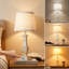 Ensemble de 2 lampes de table à intensité variable, lampes de chevet à contrôle tactile avec ampoules incluses, éclairage de table de chevet pour le salon et la chambre à coucher