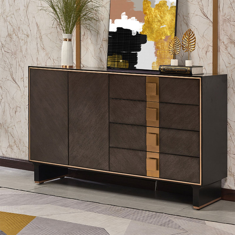 Armoire d'appoint moderne avec rangement et rangement, H 35,43 po x l 59,06 po x P 15,75 po