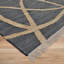 Tapis noir tissé à plat à la main Nevels Yoruba-330425603