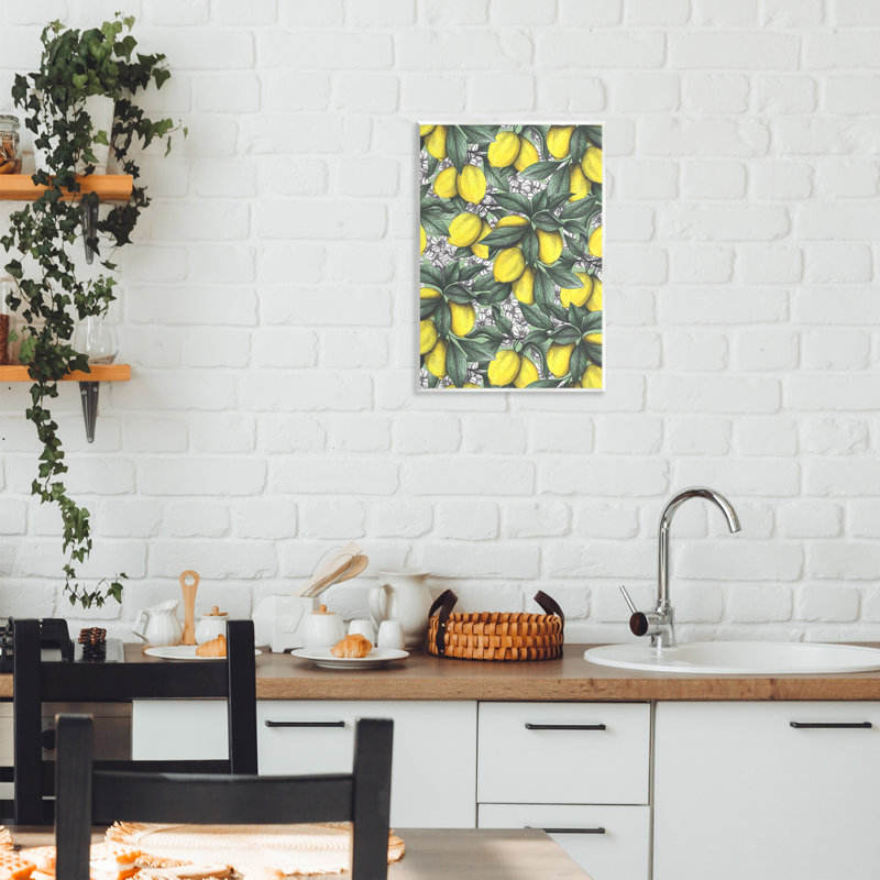 Plaque murale Under The Lemon Tree, design par Cecilia Battaini, H 15 po x l 10 po