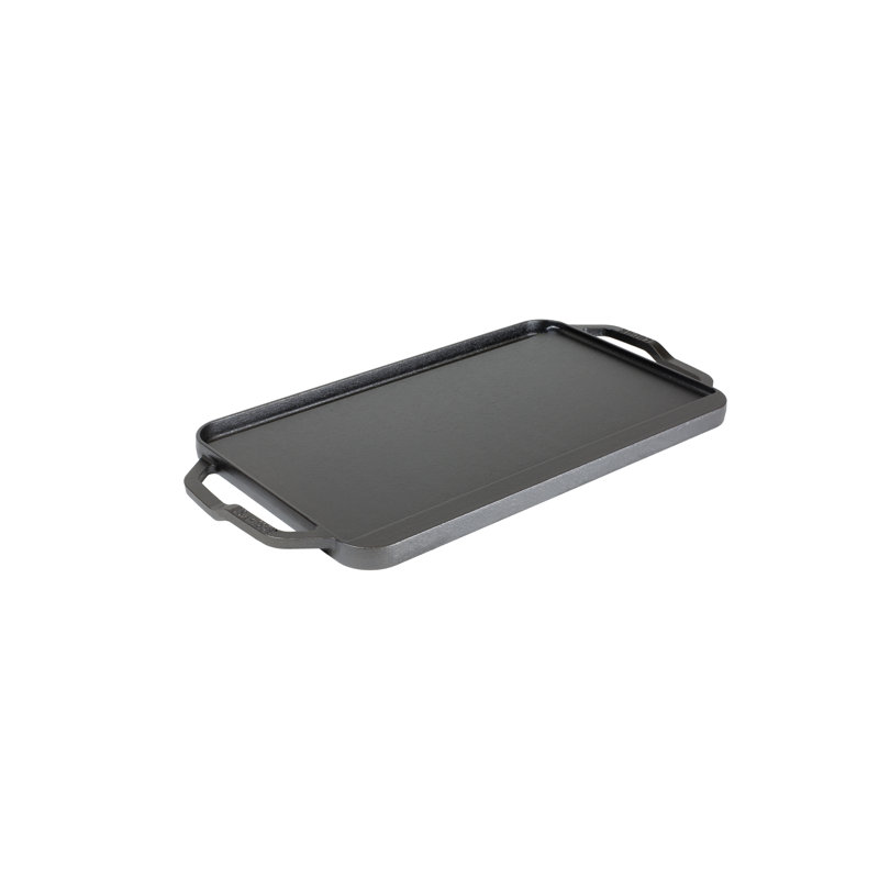 Lodge Black Cast Iron Reversible Double Burner Griddle