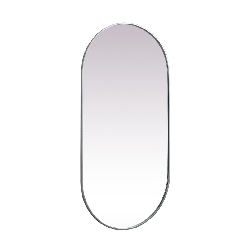 Miroir mural Elington, Argent, 60 po x 30 po 