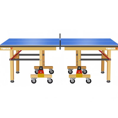 Table de ping-pong pliable d'intérieur avec roulettes