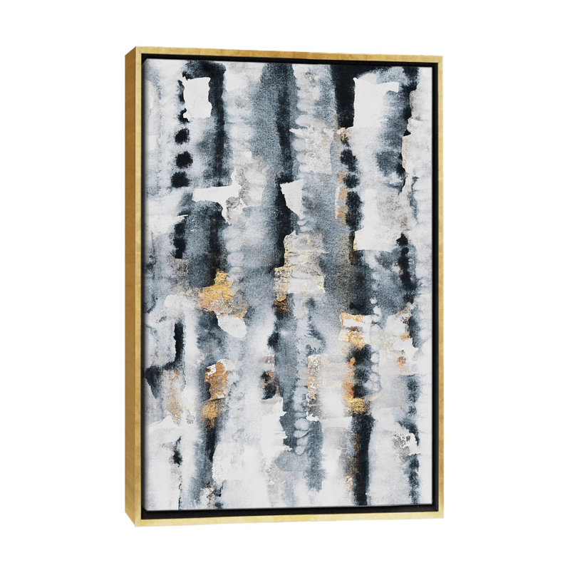 « Clearing up » par Elisabeth Fredriksson-impression d’art graphique, H 40 po x l 26 po x P 1,5 po, Toile encadrée d'or