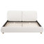 Grand lit plateforme tapissier avec deux têtes de lit amovibles, tissu Boucle, blanc-1491838397