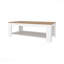 Table basse H 16,20 po avec finition en chêne naturel blanc à 1 tablette pour le salon-669286080