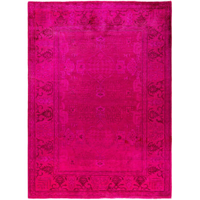 Rachal One-of-a-Kind Hand-Knotted Area Rug - Pink, 6' 4" x 8' 7"