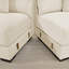 Canapé modulaire surdimensionné surdimensionné en nuage, canapé modulaire convertible, accoudoirs très larges avec repose-pieds, tissu en velours côtelé de qualité supérieure, conception ergonomique, assemblage facile, pour le salon, crème