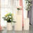 40inch Ivory DIY Accordion Cylinder Cardboard Folding Pillar Pedestal Box, Display Column Stand With Round Top Plate