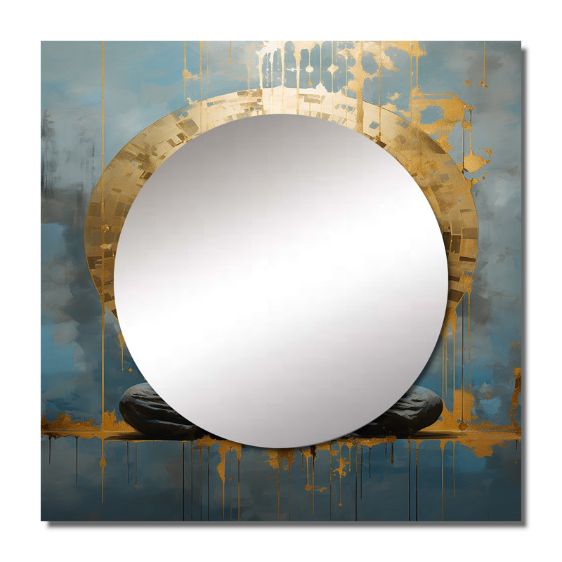 Miroir carré en aluminium Hathulf, 23 po x 23 po