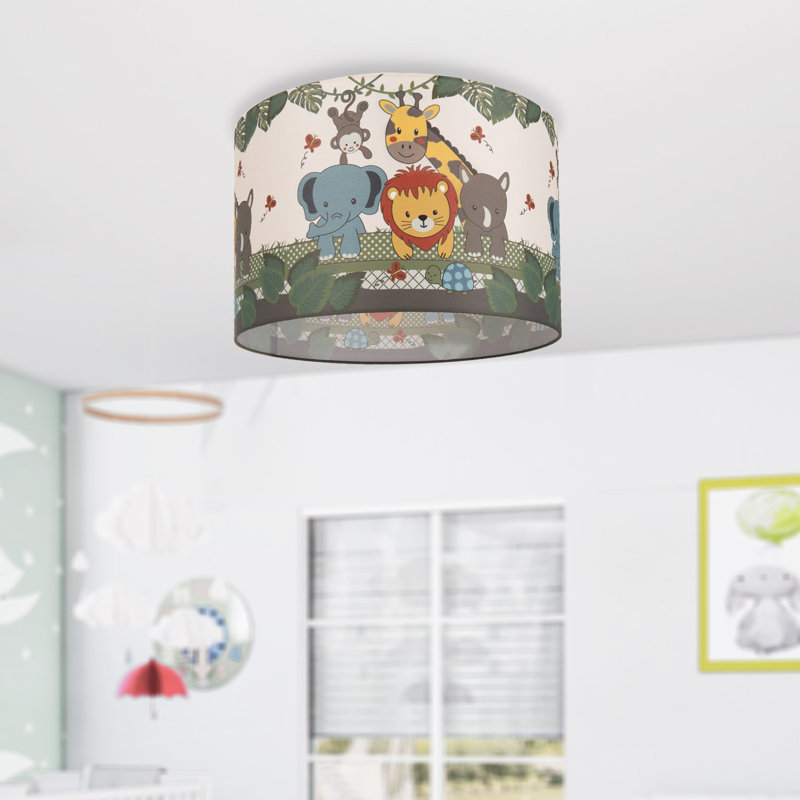 Nadeem Fabric Flush Ceiling Light
