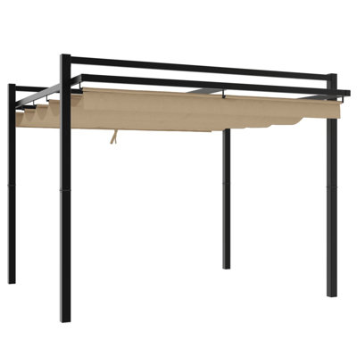 Garden Gazebo With Retractable Roof Aluminium