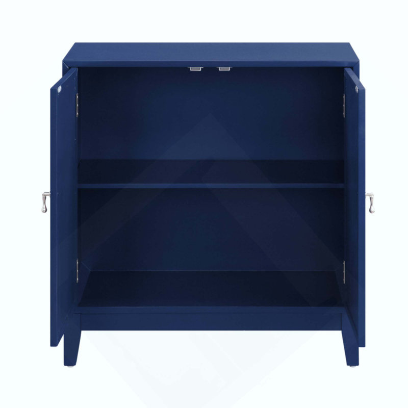 Elegant Console Cabinet With Mirror Doors And Spacious 2-Door Storage For Modern Interiors