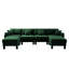 Canapé modulaire en forme de U en tissu Boucle 4 avec plaques d'accoudoirs distinctives, 2 repose-pieds amovibles et une assise confortable pour des détails de soirées tranquilles, après le travail-797994927