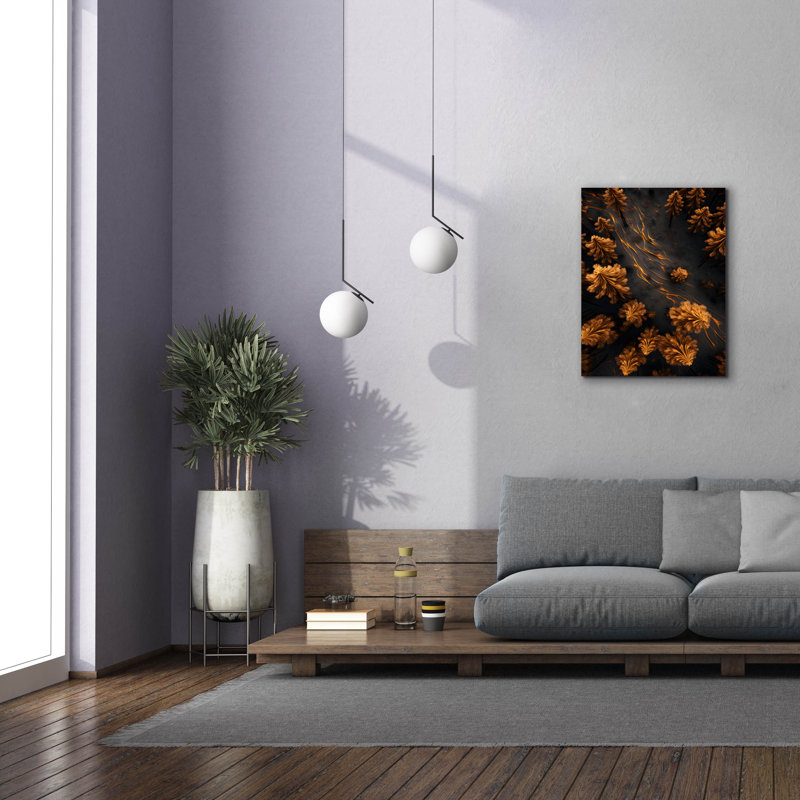"Epic Graffiti" Golden Forest "par Andreas Magnusson, art mural sur toile, H 34 po x l 26 po x P 1,5 po