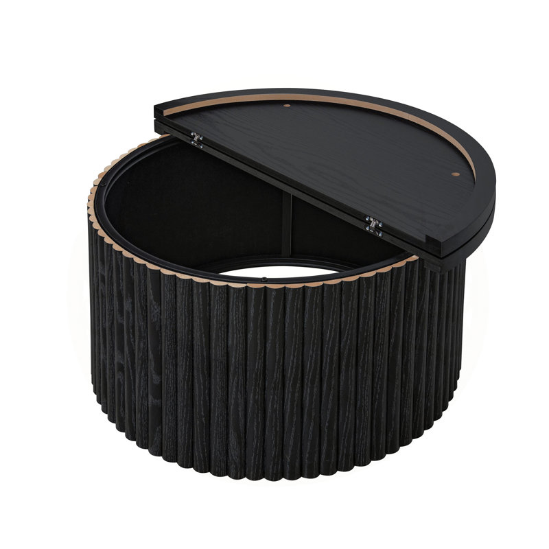 Coffee Table  ,Round Coffee Table,Modern Side Tables Accent End Table, End Table, Black