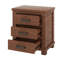Ensemble de table de chevet rustique en bois massif récupéré à trois tiroirs Rustic