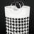 Houndstooth Pattern Large Capacity Storage Bin With Aluminum Handles, Foldable Fabric Laundry Hamper For Home, Office, Dorm - Multi-Purpose Organizer (115L)-2086492252