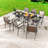 Square 6 - Person 27.6" Long Bar Height Dining Set with Cushions