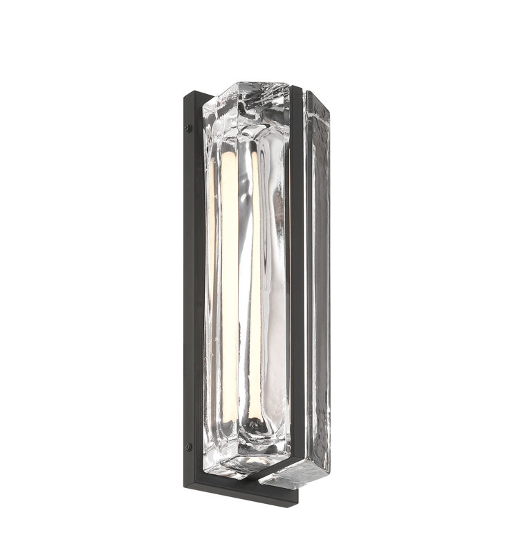 Langferd, extérieur, 16 po, mat, verre transparent, Noir, noir, noir, noir