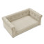 Élégant lit pour animaux de compagnie rectangulaire pour petits et moyens chiens, canapé-lit surélevé durable, canapé confortable pour chien, canapé moderne et élégant pour chiens de petite et moyenne taille, beige