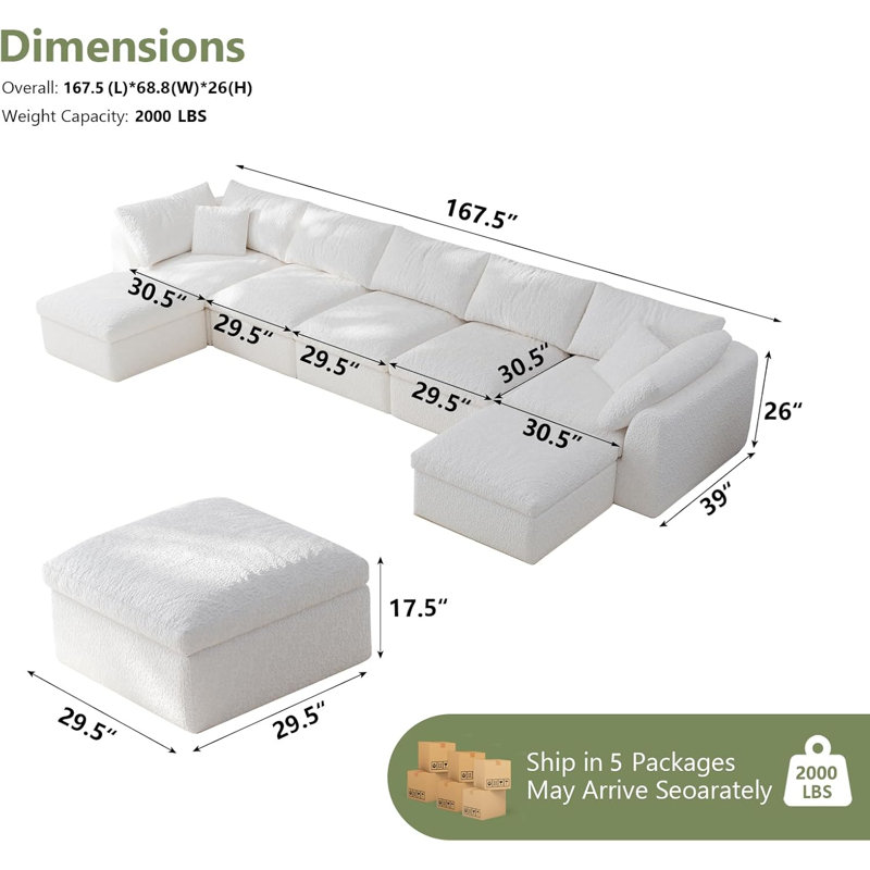 Canapé modulaire Boneless Cloud Couch, Blanc
