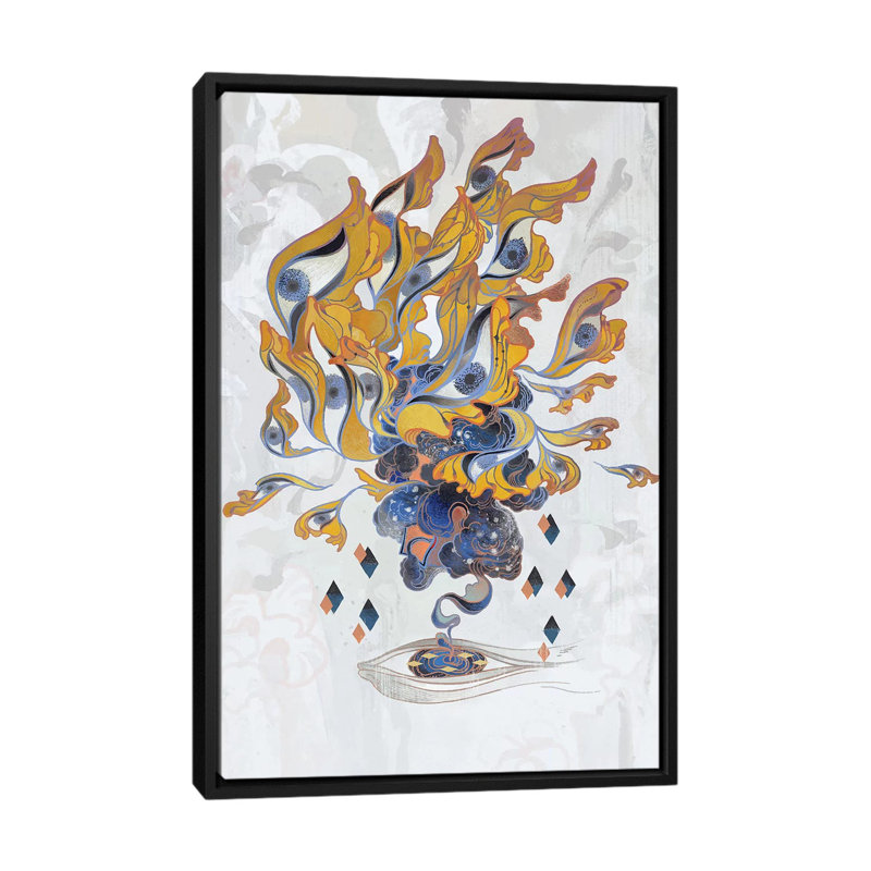 Porcelain Pillows III by Sija Hong - Painting on Canvas, 66.04 cm H x 45.72 cm W, Black Framed