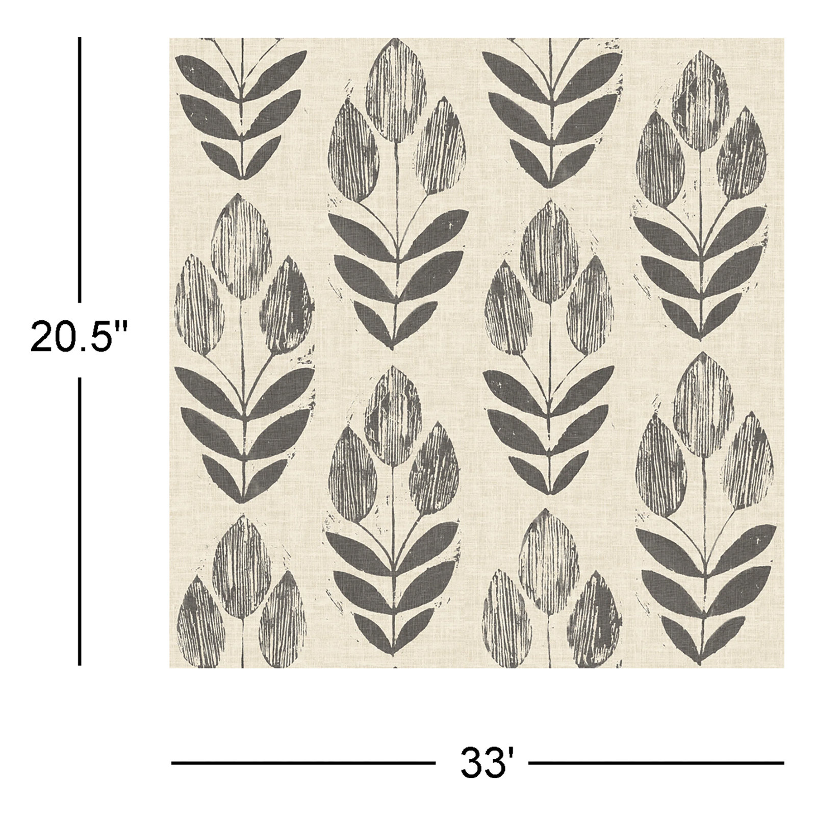 Reginald Floral Wallpaper, Black