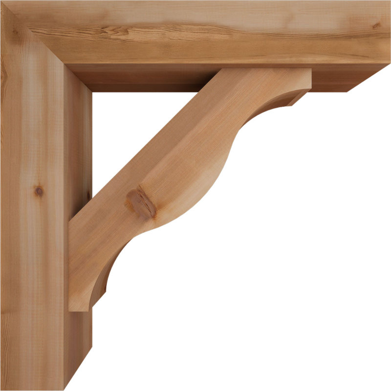 Support Funston Block avec support décalé, 34 x 34, Cèdre rouge occidental de l 7 1/2 po (lisse)