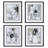 " Tangled Threads " 4 Piece Art Watercolor Painting
