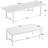 108.3'' x 39.4'' 10-Person Extendable Rectangular Aluminum Outdoor Dining Table with Built-in Table Leaf-388118560